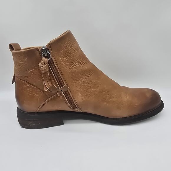 Franco Sarto Women's Leather Hyla Side Zip Chelsea Ankle Booties Brown Size 9M - Picture 5 of 10
